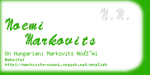 noemi markovits business card